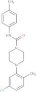 (4-(3-chloro-6-methylphenyl)piperazinyl)-N-(4-methylphenyl)formamide