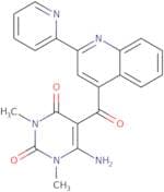 6-Amino-1,3-dimethyl-5-[2-(pyridin-2-yl)quinoline-4-carbonyl]-1,2,3,4-tetrahydropyrimidine-2,4-dio…