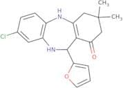 2,10-diaza-13-chloro-9-(2-furyl)-5,5-dimethyltricyclo[9.4.0.0<3,8>]pentadeca-1(11),3(8),12,14-tetr…