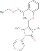 3-((2-(2-aza-2-ethoxy-1-methylvinyl)phenoxy)methyl)-4-bromo-2-methyl-1-phenyl-3-pyrazolin-5-one