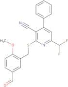 6-(Difluoromethyl)-2-{[(5-formyl-2-methoxyphenyl)methyl]sulfanyl}-4-phenylpyridine-3-carbonitrile