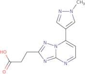 3-[7-(1-Methyl-1H-pyrazol-4-yl)-[1,2,4]triazolo[1,5-a]pyrimidin-2-yl]propanoic acid