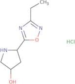 (3S,5R)-5-(3-Ethyl-1,2,4-oxadiazol-5-yl)pyrrolidin-3-ol hydrochloride