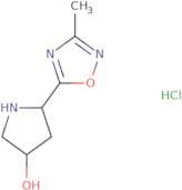 (3S,5R)-5-(3-Methyl-1,2,4-oxadiazol-5-yl)pyrrolidin-3-ol hydrochloride