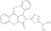 1-(2-Fluorophenyl)-2-[5-(propan-2-yl)-1,3,4-thiadiazol-2-yl]-1H,2H,3H,9H-chromeno[2,3-c]pyrrole-3,…
