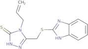 5-(benzimidazol-2-ylthiomethyl)-4-prop-2-enyl-1,2,4-triazole-3-thiol