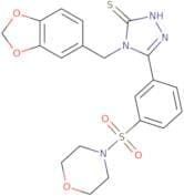 4-(1,3-Dioxaindan-5-ylmethyl)-5-[3-(morpholine-4-sulfonyl)phenyl]-4H-1,2,4-triazole-3-thiol