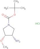 1-Pyrrolidinecarboxylic acid, 3-amino-4-methoxy-, 1,1-dimethylethyl ester, (3R,4S)-rel-