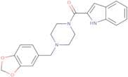 2-{4-[(2H-1,3-benzodioxol-5-yl)methyl]piperazine-1-carbonyl}-1H-indole