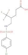 4-(([(4-Chlorophenyl)sulfonyl]amino)methyl)-5,5,5-trifluoropentanoic acid