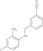 3-{[(4-Fluoro-2-methylphenyl)amino]methyl}benzonitrile