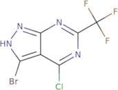 3-Bromo-4-chloro-6-(trifluoromethyl)-1H-pyrazolo[3,4-d]pyrimidine