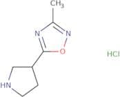 3-Methyl-5-(pyrrolidin-3-yl)-1,2,4-oxadiazole hydrochloride