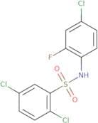 2,5-Dichloro-N-(4-chloro-2-fluorophenyl)benzene-1-sulfonamide