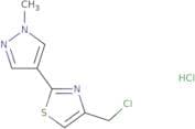 4-(Chloromethyl)-2-(1-methyl-1H-pyrazol-4-yl)-1,3-thiazole hydrochloride