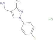 [1-(4-Fluorophenyl)-3-methyl-1H-pyrazol-4-yl]methanamine hydrochloride