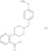 2-{4-[(4-Methoxyphenyl)methyl]piperazin-1-yl}pyridine-3-carboxylic acid hydrochloride