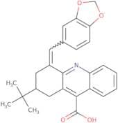4-(1,3-Dioxaindan-5-ylmethylidene)-2-tert-butyl-1,2,3,4-tetrahydroacridine-9-carboxylic acid