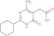 2-(2-Cyclohexyl-4-methyl-6-oxo-1,6-dihydropyrimidin-5-yl)acetic acid