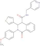 (2-(4-methoxyphenyl)-1-oxo-3-(3-thienyl)(4-2,3,4-trihydroisoquinolyl))-N-(4-pyridylmethyl)formamide