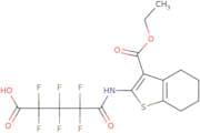 4-(N-(3-(ethoxycarbonyl)(4,5,6,7-tetrahydrobenzo[b]thiophen-2-yl))carbamoyl)-2,2,3,3,4,4-hexafluor…