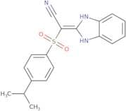 2-(3-hydrobenzimidazol-2-ylidene)-2-((4-(isopropyl)phenyl)sulfonyl)ethanenitrile