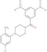 3,5-dinitrophenyl 4-(5-chloro-2-methylphenyl)piperazinyl ketone