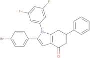 1-(3,5-difluorophenyl)-2-(4-bromophenyl)-6-phenyl-5,6,7-trihydroindol-4-one