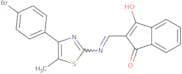 2-(((4-(4-bromophenyl)-3-methyl-2,5-thiazolyl)amino)methylene)indane-1,3-dione