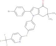 2-(4-bromophenyl)-6,6-dimethyl-1-(4-(5-(trifluoromethyl)(2-pyridylthio))phenyl)-5,6,7-trihydroindo…
