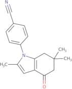 4-(2,6,6-trimethyl-4-oxo-5,6,7-trihydroindolyl)benzenecarbonitrile