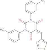 1,3-bis(3-methylphenyl)-5-(3-thienylmethylene)-1,3-diazaperhydroine-2,4,6-trione