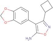 4-(1,3-Dioxaindan-5-yl)-3-cyclobutyl-1,2-oxazol-5-amine