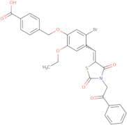 4-[[5-Bromo-4-[(Z)-(2,4-dioxo-3-phenacyl-1,3-thiazolidin-5-ylidene)methyl]-2-ethoxyphenoxy]methyl]…