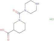 1-(Piperazine-1-carbonyl)piperidine-3-carboxylic acid hydrochloride