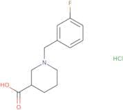 1-[(3-Fluorophenyl)methyl]piperidine-3-carboxylic acid hydrochloride
