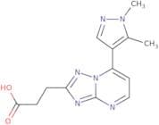 3-[7-(1,5-Dimethyl-1H-pyrazol-4-yl)-[1,2,4]triazolo[1,5-a]pyrimidin-2-yl]propanoic acid