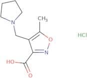 5-Methyl-4-[(pyrrolidin-1-yl)methyl]-1,2-oxazole-3-carboxylic acid hydrochloride