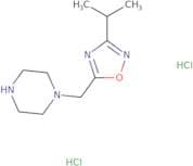1-{[3-(Propan-2-yl)-1,2,4-oxadiazol-5-yl]methyl}piperazine dihydrochloride