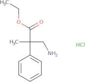 Ethyl 3-amino-2-methyl-2-phenylpropanoate hydrochloride