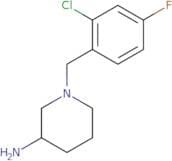 1-[(2-Chloro-4-fluorophenyl)methyl]piperidin-3-amine