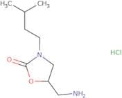 5-(Aminomethyl)-3-(3-methylbutyl)-1,3-oxazolidin-2-one hydrochloride