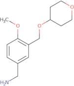 1-{4-Methoxy-3-[(oxan-4-yloxy)methyl]phenyl}methanamine
