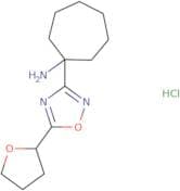 1-[5-(Oxolan-2-yl)-1,2,4-oxadiazol-3-yl]cycloheptan-1-amine hydrochloride