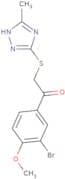 1-(3-Bromo-4-methoxyphenyl)-2-[(3-methyl-1H-1,2,4-triazol-5-yl)sulfanyl]ethan-1-one
