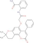 2-(2-((8,8-Dimethyl-2-oxo-4-phenyl-2,8,9,10-tetrahydropyrano[2,3-F]chromen-5-yl)oxy)acetamido)benz…