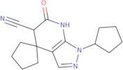 1'-Cyclopentyl-6'-oxo-1',5',6',7'-tetrahydrospiro[cyclopentane-1,4'-pyrazolo[3,4-b]pyridine]-5'-ca…