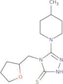 5-(4-Methylpiperidin-1-yl)-4-(oxolan-2-ylmethyl)-4H-1,2,4-triazole-3-thiol