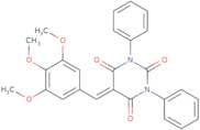 1,3-diphenyl-5-((3,4,5-trimethoxyphenyl)methylene)-1,3-diazaperhydroine-2,4,6-trione