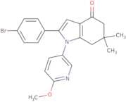 2-(4-bromophenyl)-1-(6-methoxy(3-pyridyl))-6,6-dimethyl-5,6,7-trihydroindol-4-one
